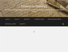 Tablet Screenshot of essaysinhistory.com